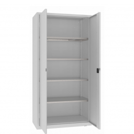 Метален висок шкаф за работилница с рафтове MSW 210/5-23